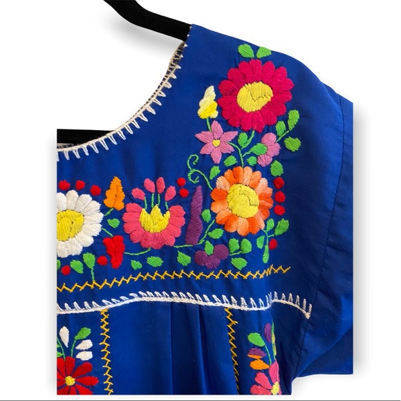 Vintage Mexican Embroidered Tunic Dress - Picture 4 of 4